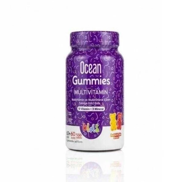 Ocean Gummies Multivitamin Kids 60+60 Çiğnenebilir Jel Form ürün görseli 1