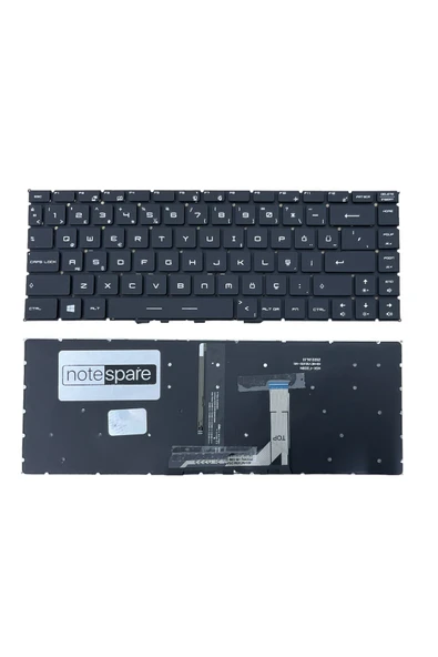 Msi Uyumlu GF63 Thin 12VF-405XTR Klavye TR Işıklı Siyah ürün görseli 1