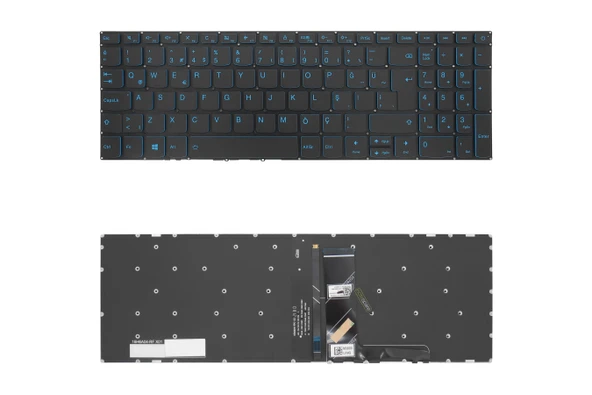 Lenovo Uyumlu IdeaPad 3-15IIL05 81WE00XETX Klavye TR Işıklı Mavi Power Tuşlu ürün görseli 1