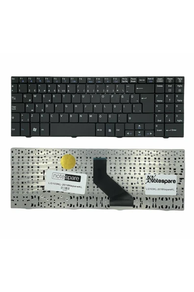 Lg ile Uyumlu R580-U.ARD5WT, R590-U.ARH2BT, R590-U.ARH4BT, R590-U.ARH5BT Notebook Klavye Siyah TR ürün görseli 1