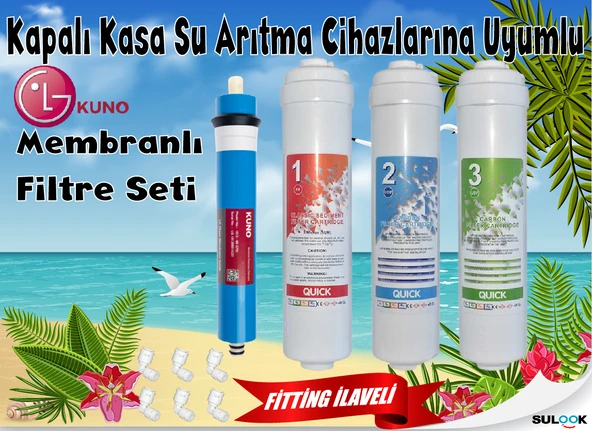 Su Arıtma Filtre Seti -Inline Set Lg Membran ürün görseli 1