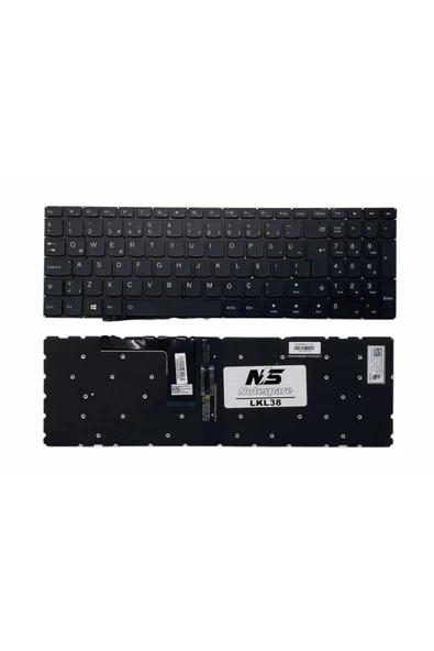 Lenovo Uyumlu IdeaPad 310-15IAP, 310-15IKB, 310-15ISK Klavye TR Işıklı Siyah ürün görseli 1