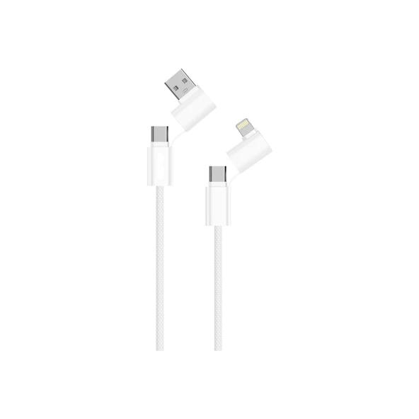 4in1 Şarj Kablosu Type-C Lightning USB Çoklu Data ve Şarj Kablosu 1m ürün görseli 1