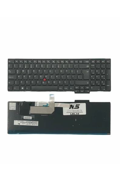 Lenovo ile Uyumlu ThinkPad T540p 20BE00B2TX, T540p 20BFS41100 Notebook Klavye Siyah TR ürün görseli 1