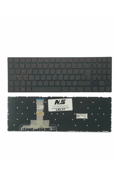 Lenovo Uyumlu Legion Y520-15IKBN 80WK00Y0TX, Y520-15IKBN 80WK0107TX Klavye TR Siyah ürün görseli 1