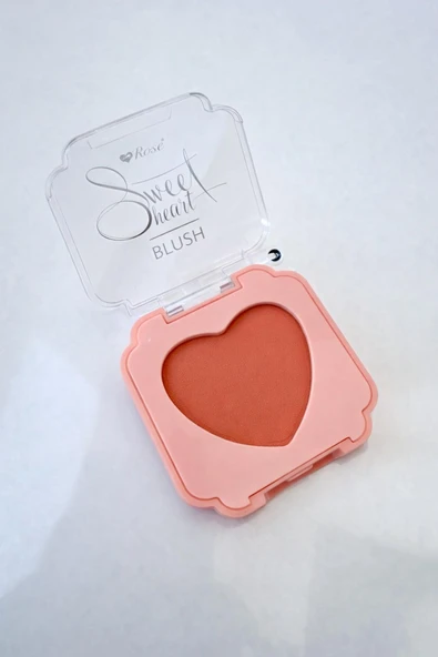 3B Trend Rose Sweet Cheeks Tekli Mat Allık No:3 Kalp Desenli Doğal Görünüm Veren Kadifemsi Mat Blush ürün görseli 1
