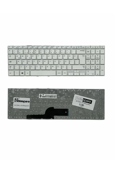 Samsung Uyumlu NP350E5C, NP350V5C, NP350V5X, NP355E5C Klavye TR Beyaz ürün görseli 1