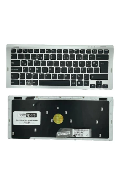 Sony ile Uyumlu Vaio PCG-5R1L, PCG-5R1M, PCG-5R2L, PCG-5S1L Notebook Klavye Gümüş Gri TR ürün görseli 1