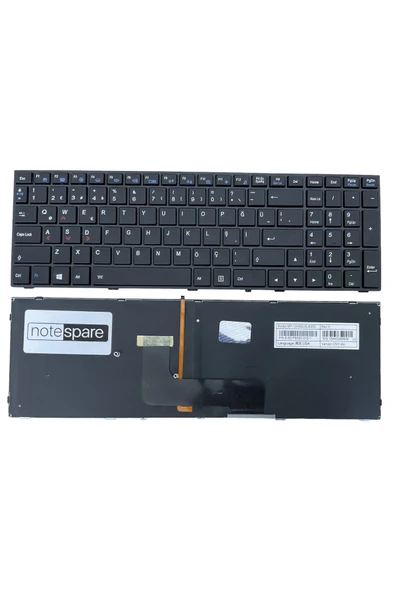 Monster ile Uyumlu Abra A7 V6.1.3, A7 V6.3.3, A7 V6.3.4 Notebook Klavye Işıklı Siyah TR ürün görseli 1