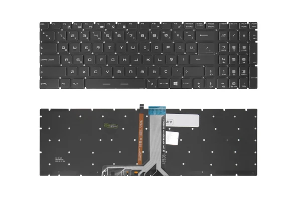 MSI Uyumlu GS70 Stealth 2PC-484TR, GS70 Stealth 2QD-606TR Klavye TR Işıklı - RGB Aydınlatma ürün görseli 1