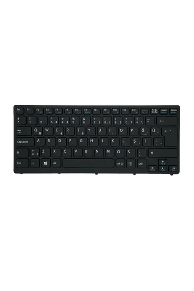 Sony Uyumlu Vaio VPC-CW23FX/L, VPC-CW26FX, VPC-CW26FX/W Klavye TR Siyah ürün görseli 1