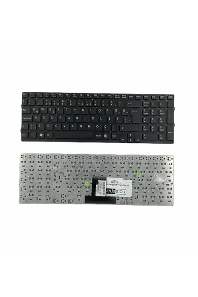 Sony Uyumlu Vaio VPCEB4E1R, VPCEB4E4E, VPCEB4E9E, VPCEB4E9R Klavye TR Siyah ürün görseli 1