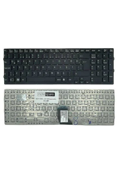 Sony ile Uyumlu Vaio VPCCB3S1R, VPCCB3S8E, VPCCB3Z8E, VPCCB4C5E Notebook Klavye Siyah TR ürün görseli 1