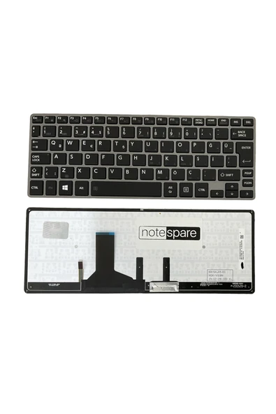 Toshiba ile Uyumlu Portege Z30-A-1H2, Z30-A-1HR, Z30-A-1HT Notebook Klavye Işıklı Siyah TR ürün görseli 1