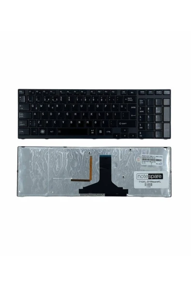 Toshiba Uyumlu 9Z.N4YBC.001, 9Z.N4YBC.00T, 9Z.N4YGC.001 Klavye TR Işıklı Siyah ürün görseli 1