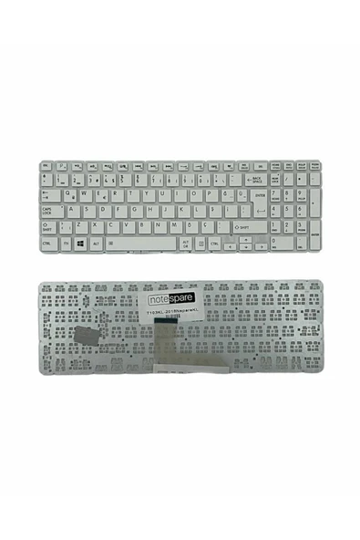 Toshiba Uyumlu RADIUS P50W-C-104, P50W-C-107 Klavye TR Beyaz ürün görseli 1