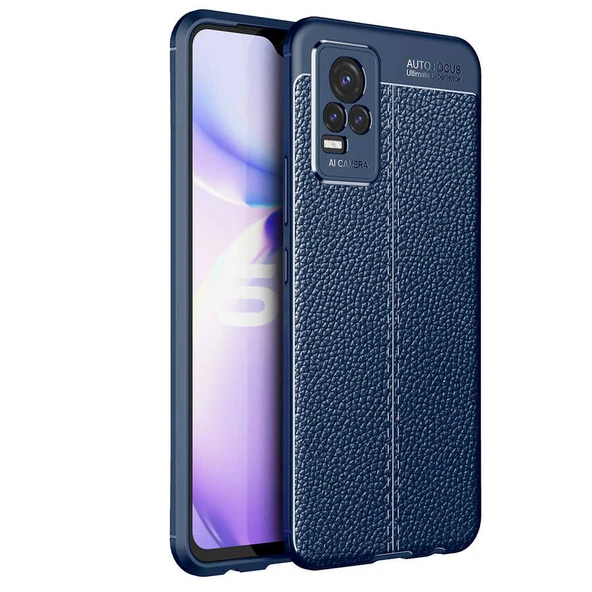 Vivo V21E Kılıf Deri Desenli Kamera Korumalı Silikon ürün görseli 1