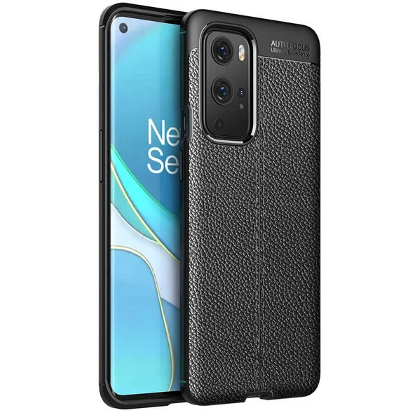 One Plus 9 Pro Kılıf Deri Desenli Kamera Korumalı Silikon ürün görseli 1