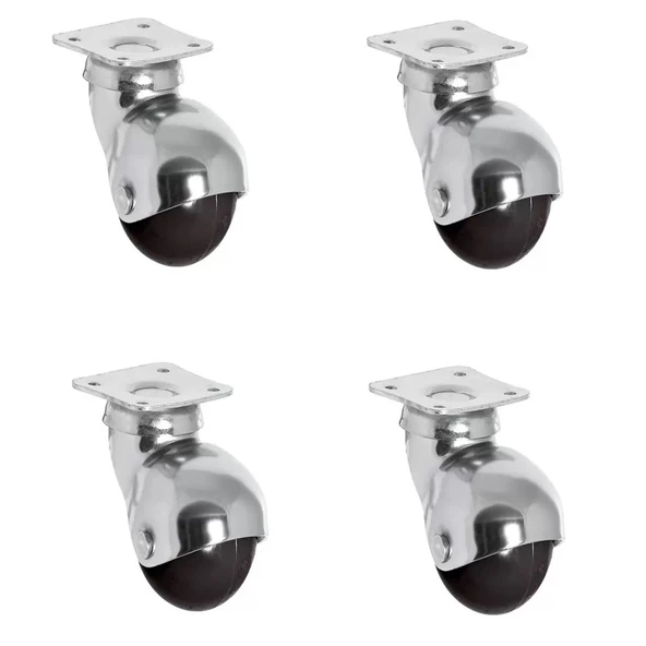 Küre Teker-Ofis Koltuk Dolap 360 Derece Döner Tablalı Metal Küre Tekerlek - 40 mm, 4 Adet ürün görseli 1