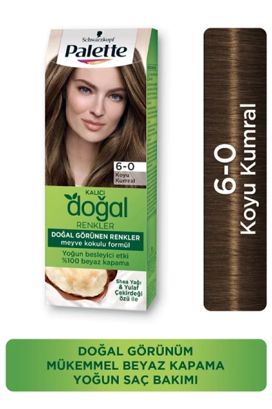 Schwarzkopf Palette Kalıcı Doğal Renkler 6-0 Koyu Kumral Saç Boyası ürün görseli 1