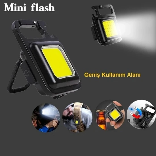 30 Ledli  Mıknatıslı Mini Anahtarlık Flash Kamp Lambası ürün görseli 1