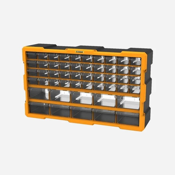 RTR RCA6016 Modüler Monoblok Çekmece Seti 50’li Darbeye Dayanıklı Vida Parça Organizer Hırdavat Çekmecesi 620x157x360 mm ürün görseli 1