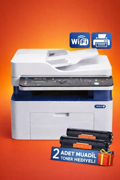 Xerox WorkCentre 3025V_NI Wi-Fi + Tarayıcı + Fotokopi + Faks Mono Çok Fonksiyonlu Lazer Yazıcı - Muadil Tonerli ürün görseli 1