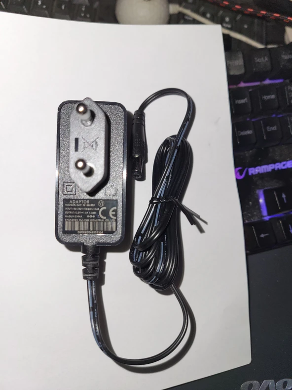 12 Volt 1 Amper Priz Tip Adaptör .MODEM UYDU CİHAZI ROUTER KISA ŞERİT LED ADAPTÖR ürün görseli 1