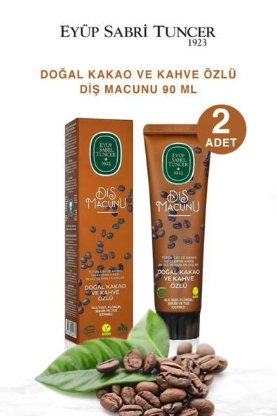 Eyüp Sabri Tuncer Doğal Kakao Ve Kahve Özlü Diş Macunu 90 Ml X2 ürün görseli 1