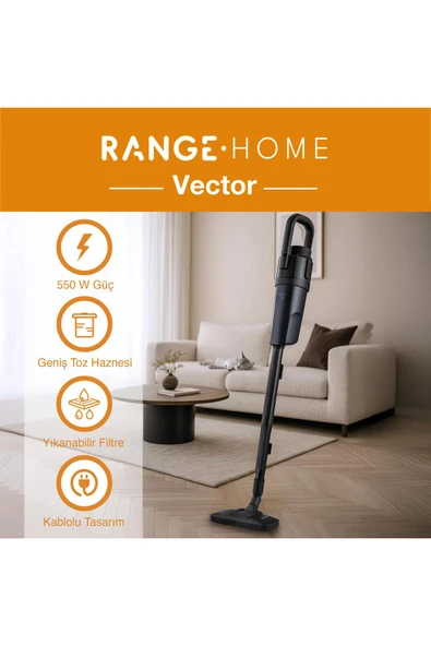 Range Vector Kablolu Dik Süpürge ürün görseli 1