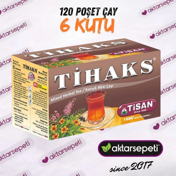 Tisan Tihaks Çay Bir gün değil hergün rahat 120 Poşet çay Form Çay ürün görseli 1