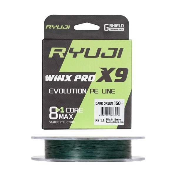 Ryuji Winx Pro x9 150 Mt Dark Green İp Misina ürün görseli 1