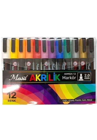 020 SİNERJİ AKM925 12 AKRİLİK MARKÖRÜ 925 PVC 0 ürün görseli 1