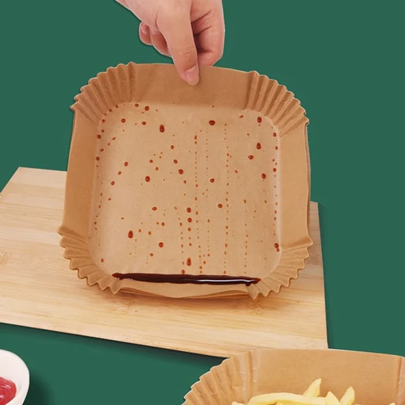 Büyük Boy Air Fryer Fritöz Pişirme Kağıdı 50 Adet ürün görseli 1