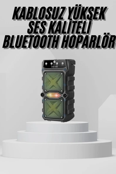 Bluetooth Hoparlör Yüksek Ses Kaliteli Büyük Boy Çift Çıkışlı Ses Bombası P60330S8369 ürün görseli 1