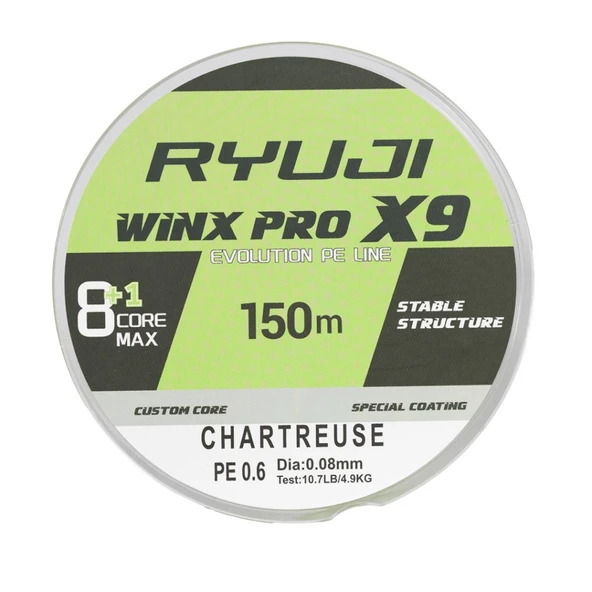 Ryuji Winx Pro x9 150 Mt Chartreuse İp Misina - Resim 3