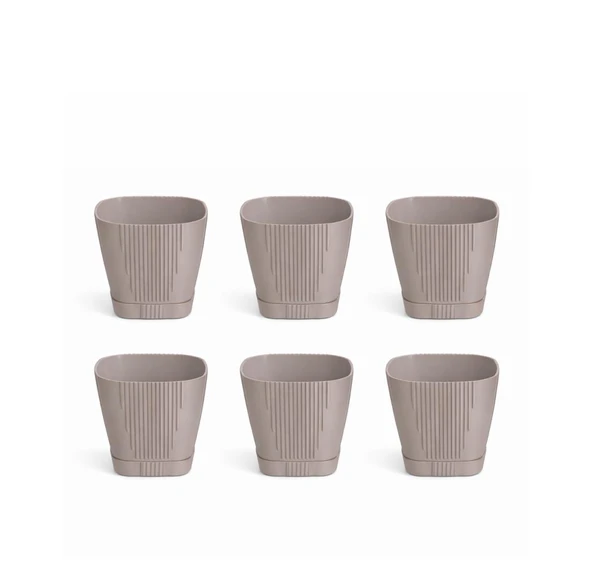 SO-ZB01 Zambak Dekoratif Plastik Saksı 0.8 Lt No:1 Mocha 6 Adet ürün görseli 1