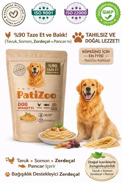Patizoo Dog Spagetti %90 Taze Etli Köpek Ödül Maması 50gr. Yumuşak Eğitim Ödülü. Premium Doğal İçerik ürün görseli 1