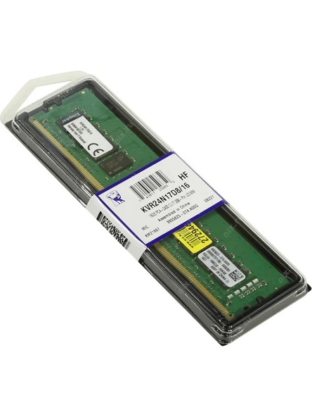 Kingston 16 GB 2400 MHz CL17 KVR24N17D8/16 DDR4 Ram ürün görseli 1