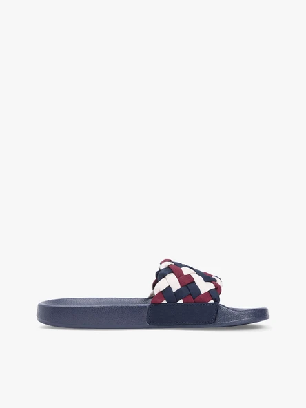 Tommy Hilfiger FW0FW092030GY Th Braided Pool Kadın Terlik ürün görseli 1