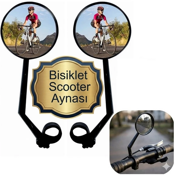 1 Adet Bisiklet Aynası Scooter Ayna Geniş Açı 20 Cm Uzunluk 8 Cm Ayna Çapı Ayarlanabilir Ayna ürün görseli 1