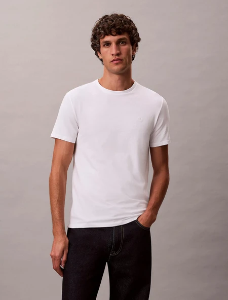 Calvin Klein LV04LC240GYAF Ss Slim Stretch Cotton Erkek Tişört ürün görseli 1