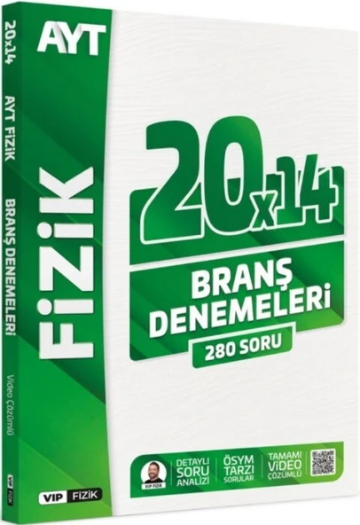 AYT Fizik Tamamı Video Çözümlü 20 x 14 Branş Denemeleri VİP Fizik ürün görseli 1