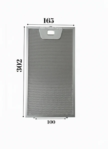 NEFF İle Uyumlu En 16,5 cm Boy 30,2 cm Tek Tırnaklı Aspiratör Davlumbaz Metal Yağ Filtresi ürün görseli 1