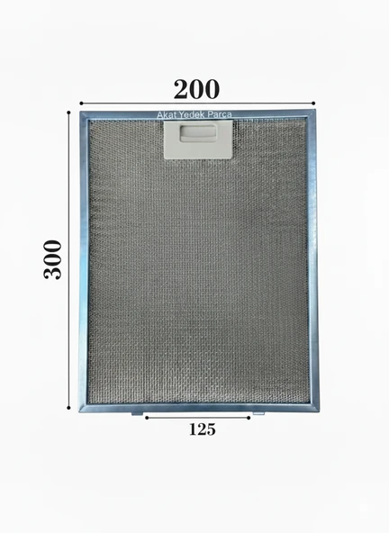 En 200mm Boy 300mm Arka Tırnak Arası 135mm Aspratör Filtresi ürün görseli 1