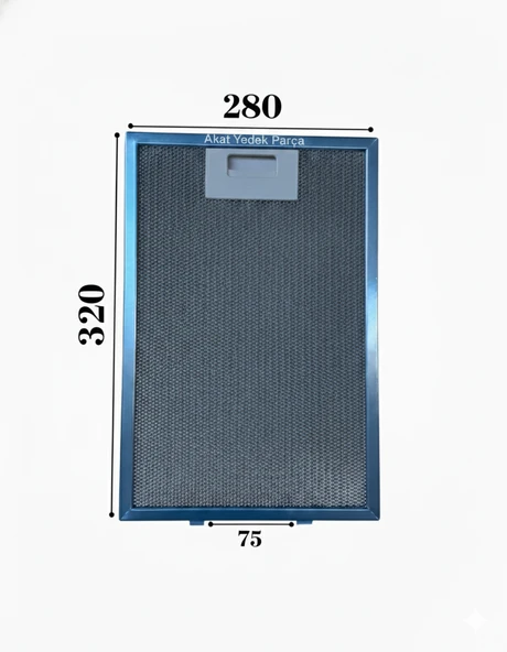Bosch İle Uyumlu DKE115U Davlumbaz Metal Yağ Filtresi ürün görseli 1