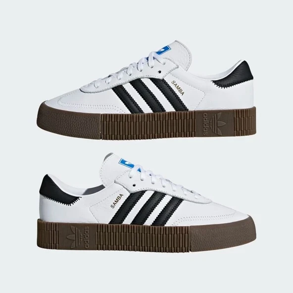 PTTAVM: Adidas Sambarose White Black Gum Womens