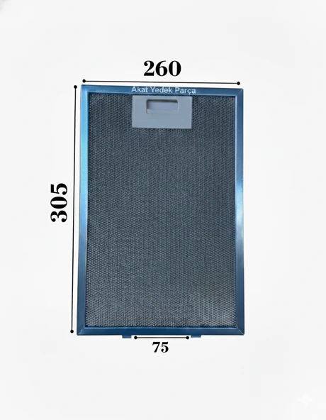 Bütün Markalar İle Uyumlu Universal Davlumbaz 26,5X30,5 CM Arka Ara 7,5CM Aspiratör Filtre ürün görseli 1