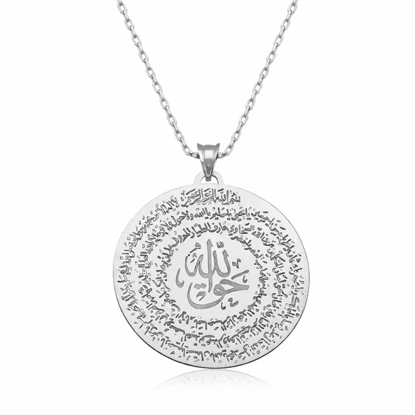 Gümüş El Hakkanî Mührü Bayan Kolye ürün görseli 1