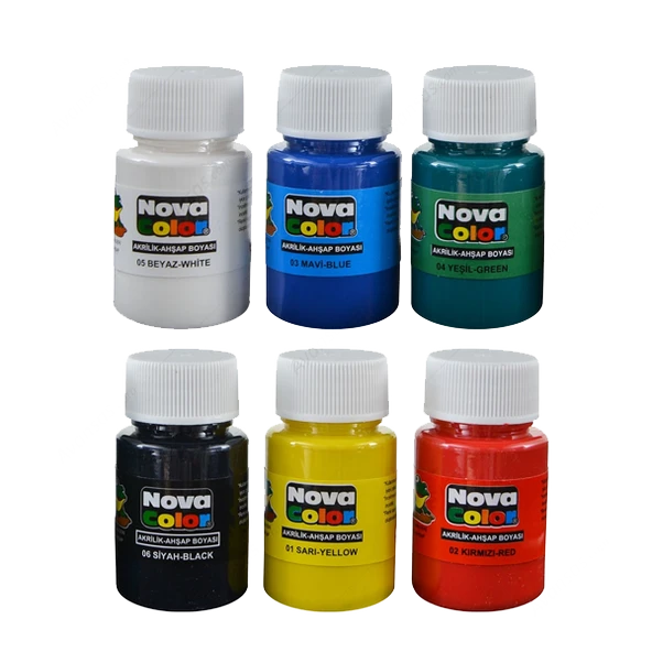 Nova Color Nc-180 Akrilik Boya 6 Renk Şişe 30 Cc. ürün görseli 1